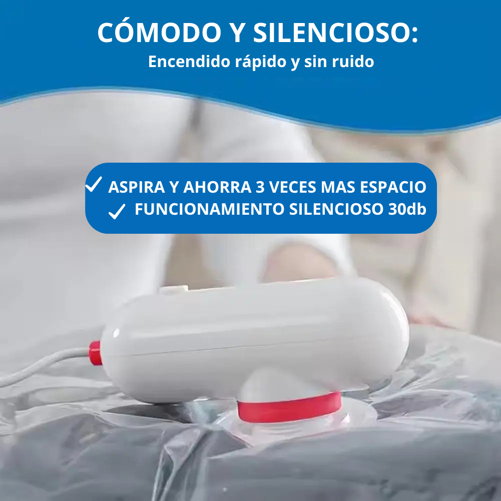 COMPACT-BAGS Bolsas al Vacío para Viajar + Mini aspirador USB